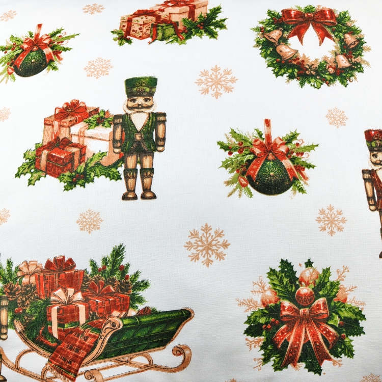 Pościel Świąteczna bawełniana z płótna 160- Dziadek do orzechów